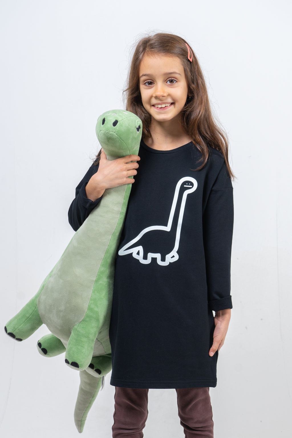 Detské Šaty BRONTOSAURUS Čierne
