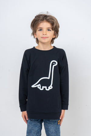 Detská Mikina BRONTOSAURUS Čierna